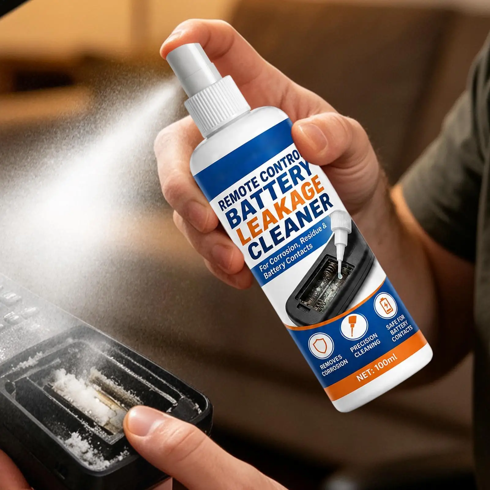 Battery Cleaner Portable Precision Cleaning Rust Removal Liquid 100ml Electronic Contact Cleaner Spray for Flashlight Remote - view 5