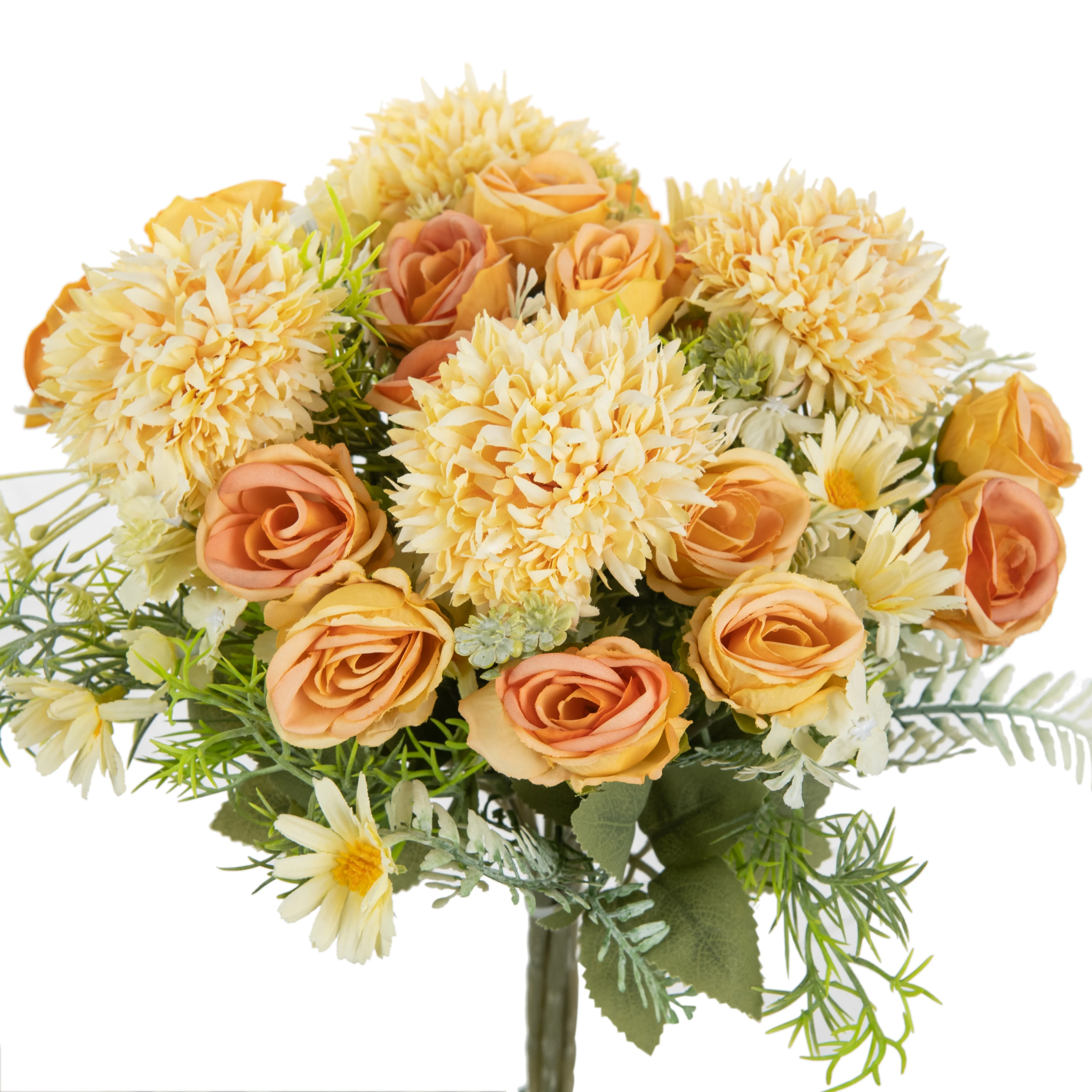 Künstliche Blume Rose chrysantheme Seide Bouquet Hochzeit brial Hause Zimmer Festival Kranz wand Diy geschenk Zubehör Heiße verkäufe