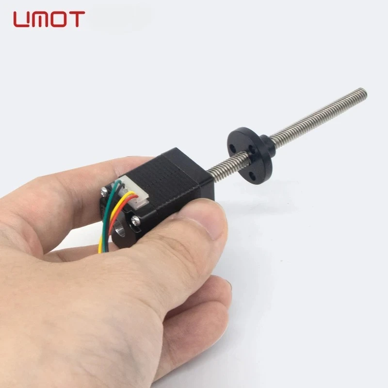 UMOT Name 8 Mini Linear Stepper Motor 20X25/20X30mm Micro Lead Screw Stepping Motor 8/12N Tr8*2mm 60-150mm Screw Length Load 2kg