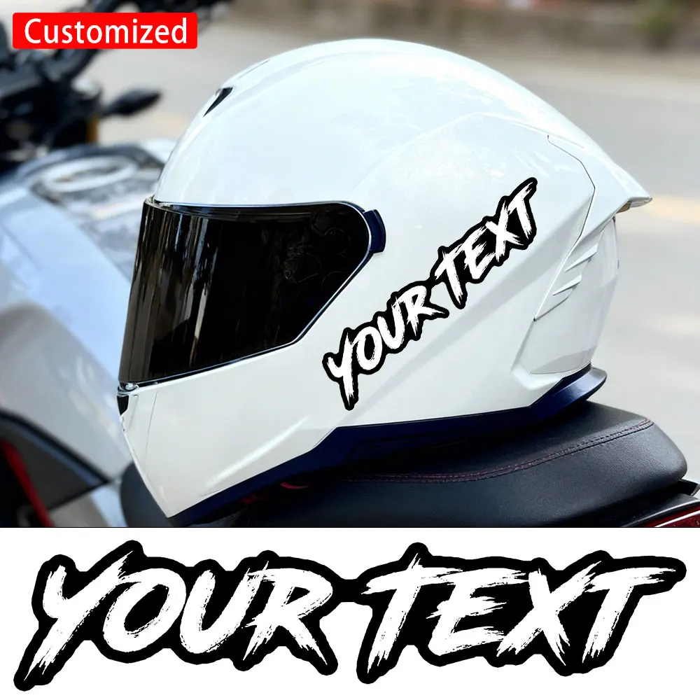 2PCS Custom Motorcycle Stickers Waterproof with Black Background Personalized DIY Fuel Tank Helmet Car Bicycle Vinyl Decals