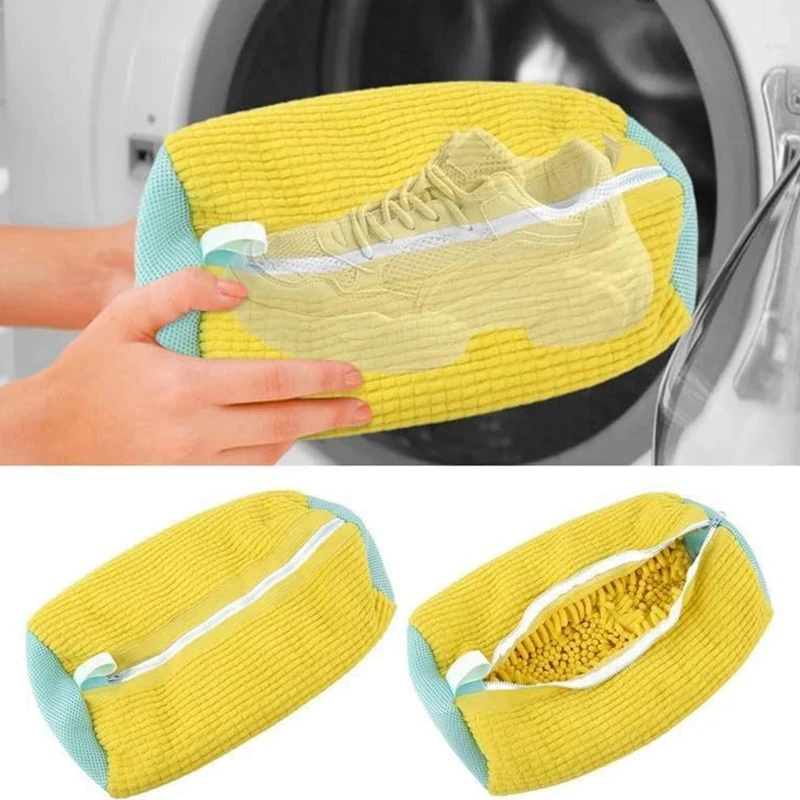 

1pc Shoe Washing Bag Polyester Laundry Bag Zippers Closure Shoe Cleaning Bag for Sneaker Tennis Shoes Washer Cleaner Lazy Gifts