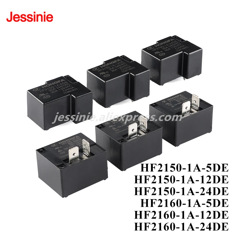 2pcs/1pc Relay HF2150-1A-5DE HF2150-1A-12DE HF2150-1A-24DE HF2160-1A-5DE HF2160-1A-12DE HF2160-1A-24DE 4Pin DC 5V 12V 24V