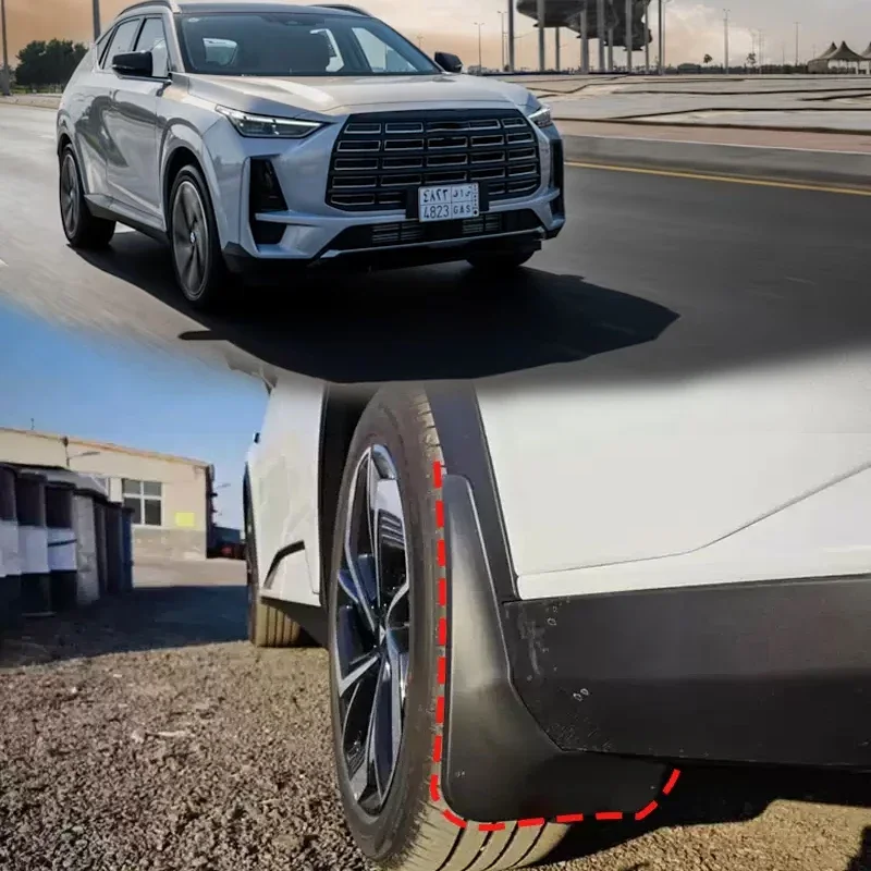 For GAC TRUMPCHI GS4 2026-Present 4PCS Car ABS Fender Mud Flap Auto Premium Splash Guard Anti-dirt Wear-resistant Body Accessory
