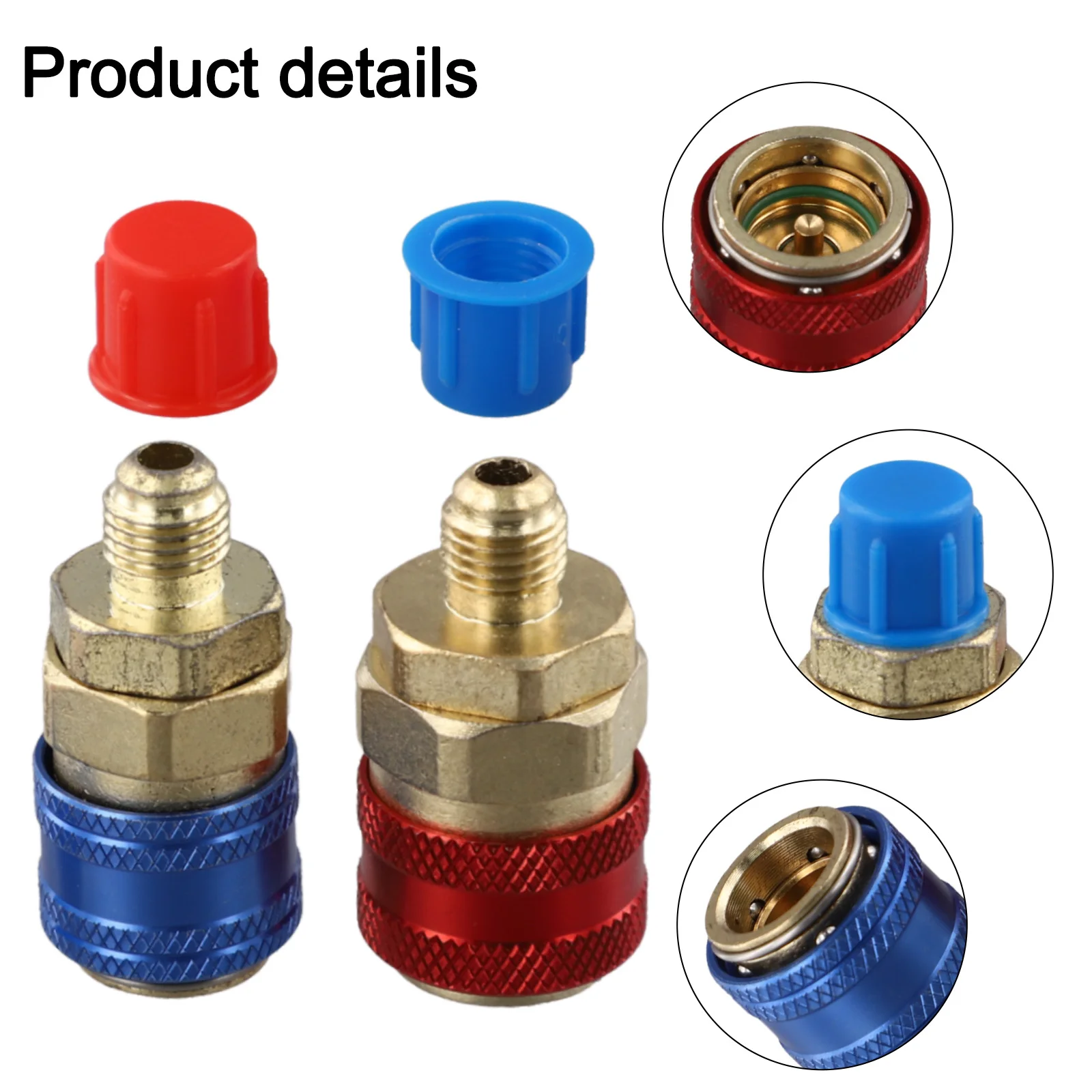 Adattatore per aria condizionata Adattatore CA per auto Aria condizionata per auto Design con serratura a sfera Materiale metallico in ottone per condizionatore d'aria per auto