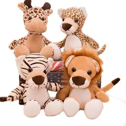 25Cm Bos Dier Knuffel Nieuwe Schattige Jungle Partner Huwelijkscadeau Kinderen Cadeau Grijp Machine Pop Compacte Zuignap Anime