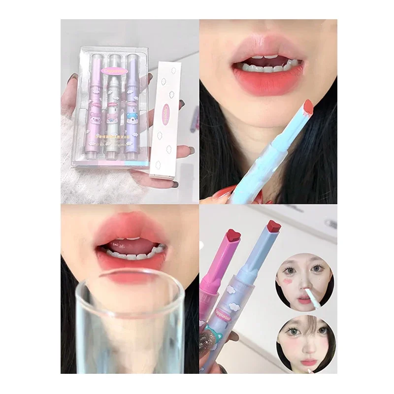 Batom de veludo animal Cappuvini, Lama labial sólida, Névoa Matte Lip Cream, Cor acessível, Lodo labial veludo, 3g