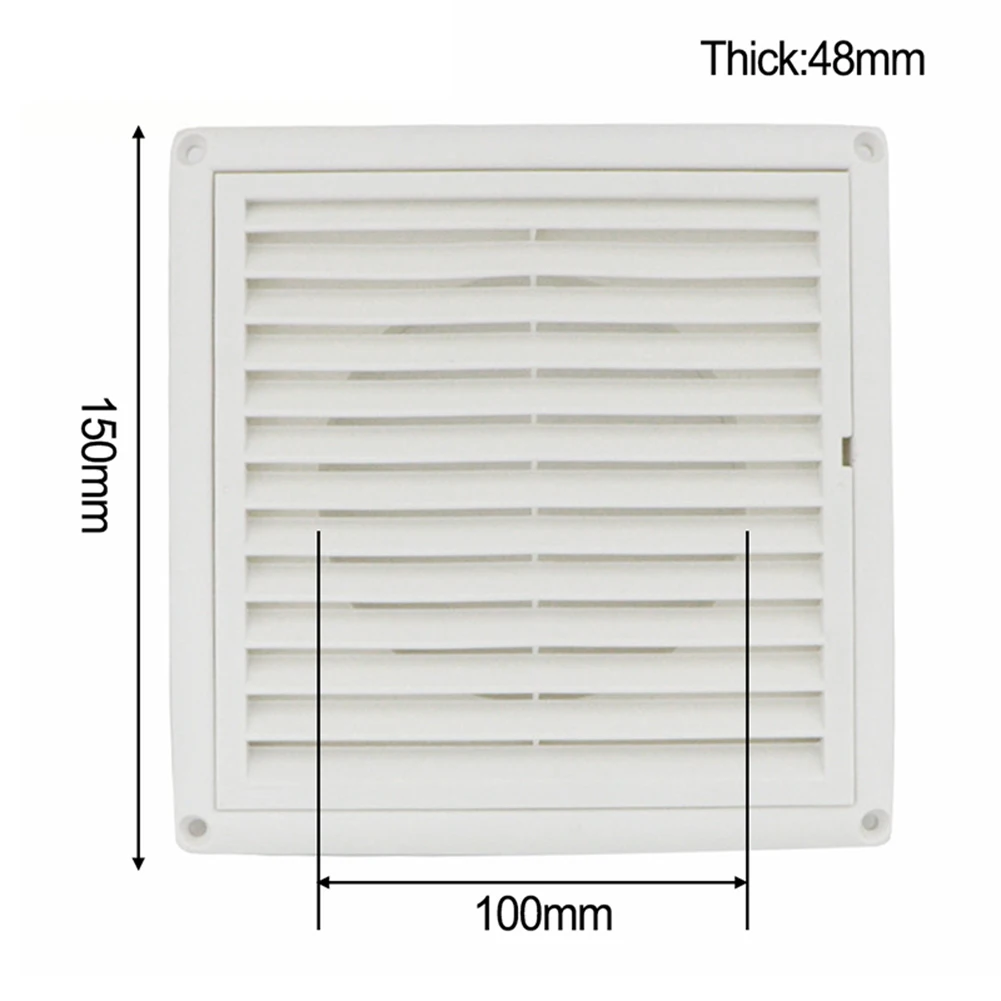 

1pc Air Vent Grille With Flange Fly Screen/External Internal Ducting Ventilation Cover For Plaster ABS 100/127/150/200mm Cover