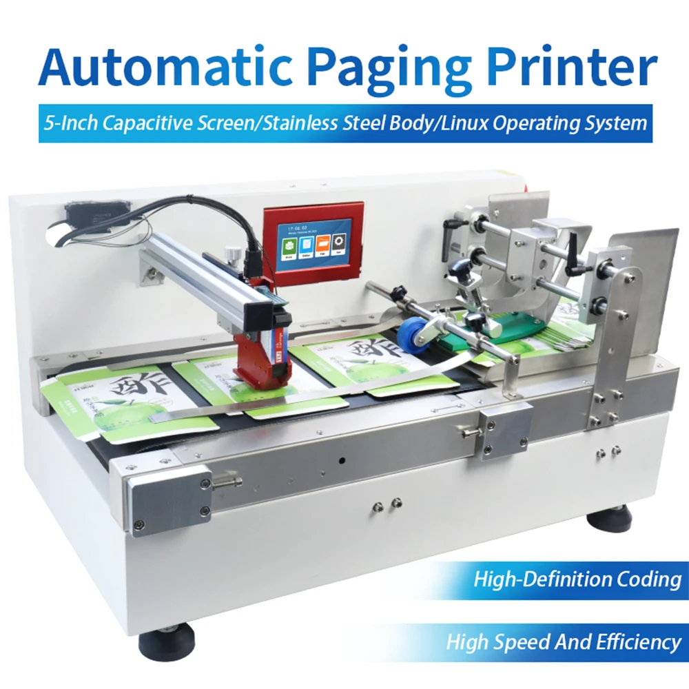 Imagem -04 - Impressora de Paginação Online Automática Máquina de Impressora de Codificação de Tinta Térmica Máquina de Paginação de Etiqueta de Caixa de Caixa de Plástico