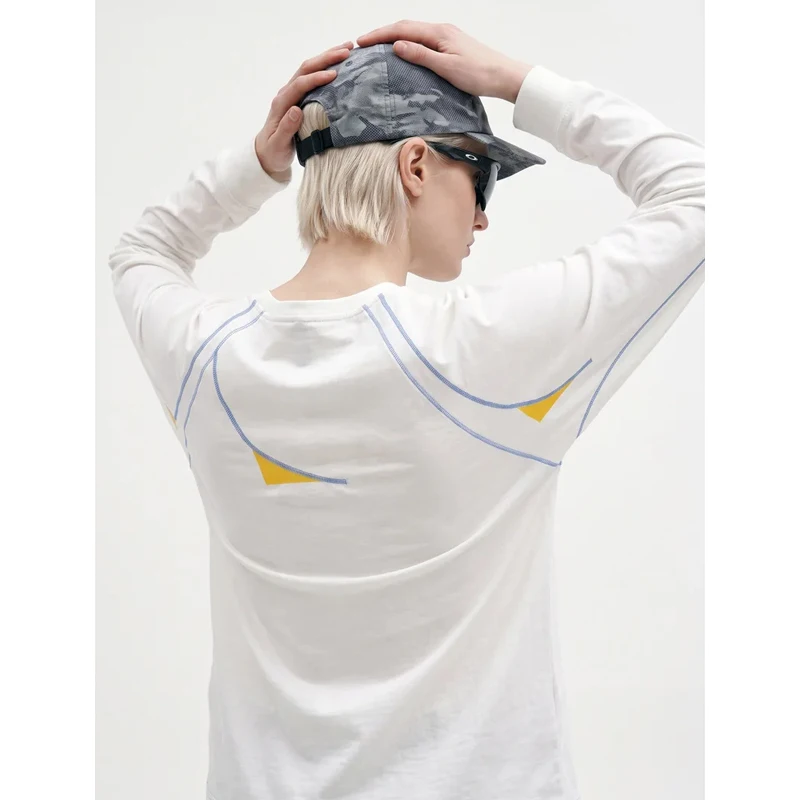 Men's Lightweight Deconstructed Long Sleeve Running T-Shirt – Breathable Vintage Graphic Top for Hiking & Outdoor Sports