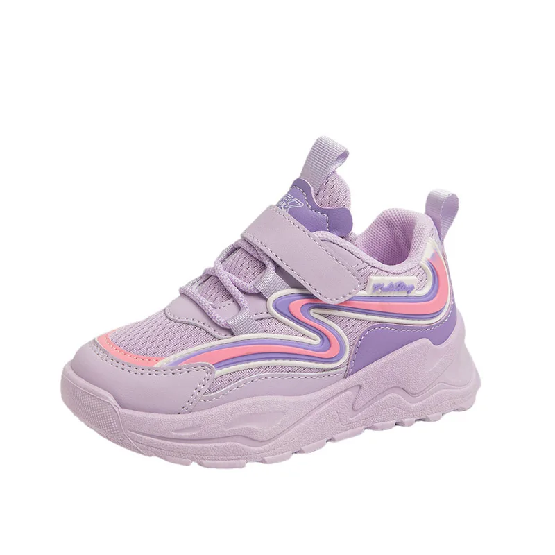 Kids Lightweight Sneakers Fashion Girls Casual Running Shoes Children School Lovely Pink Non-slip Shoes Outwear Breathable Shoes