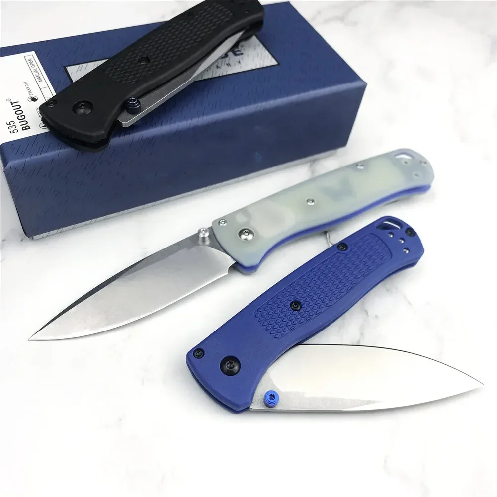 Everyday Carry Knife Tactical BM 535 Folding Knife S30V Satin Plain Blade Nylon Fiber Handle Outdoor Survival Camping Knife