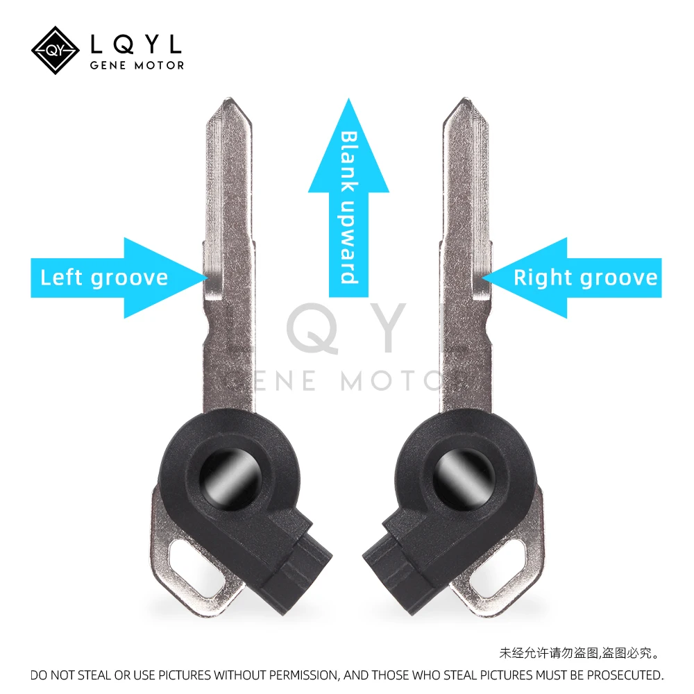 LQYL Blank Key Motorcycle Left Right Groove Magnetic Keys For YAMAHA NMAX155 Jinzhan 125 Aurora Third Generation Lh125T-C