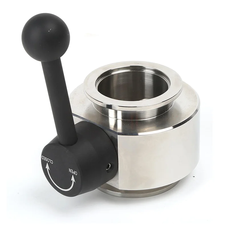 KF Flange Butterfly Valve KF25/KF40/KF50 SS304 Vacuum Swivel Valve Plate with FKM Seal NW25-50 Stainless Steel Flow By Adjusting