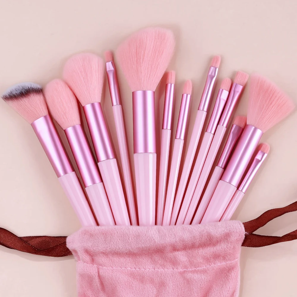 

13-14Pcs Soft Fluffy Makeup Brushes Set For Cosmetics Foundation Blush Powder Eyeshadow Kabuki Blending Makeup Brush Beauty Tool