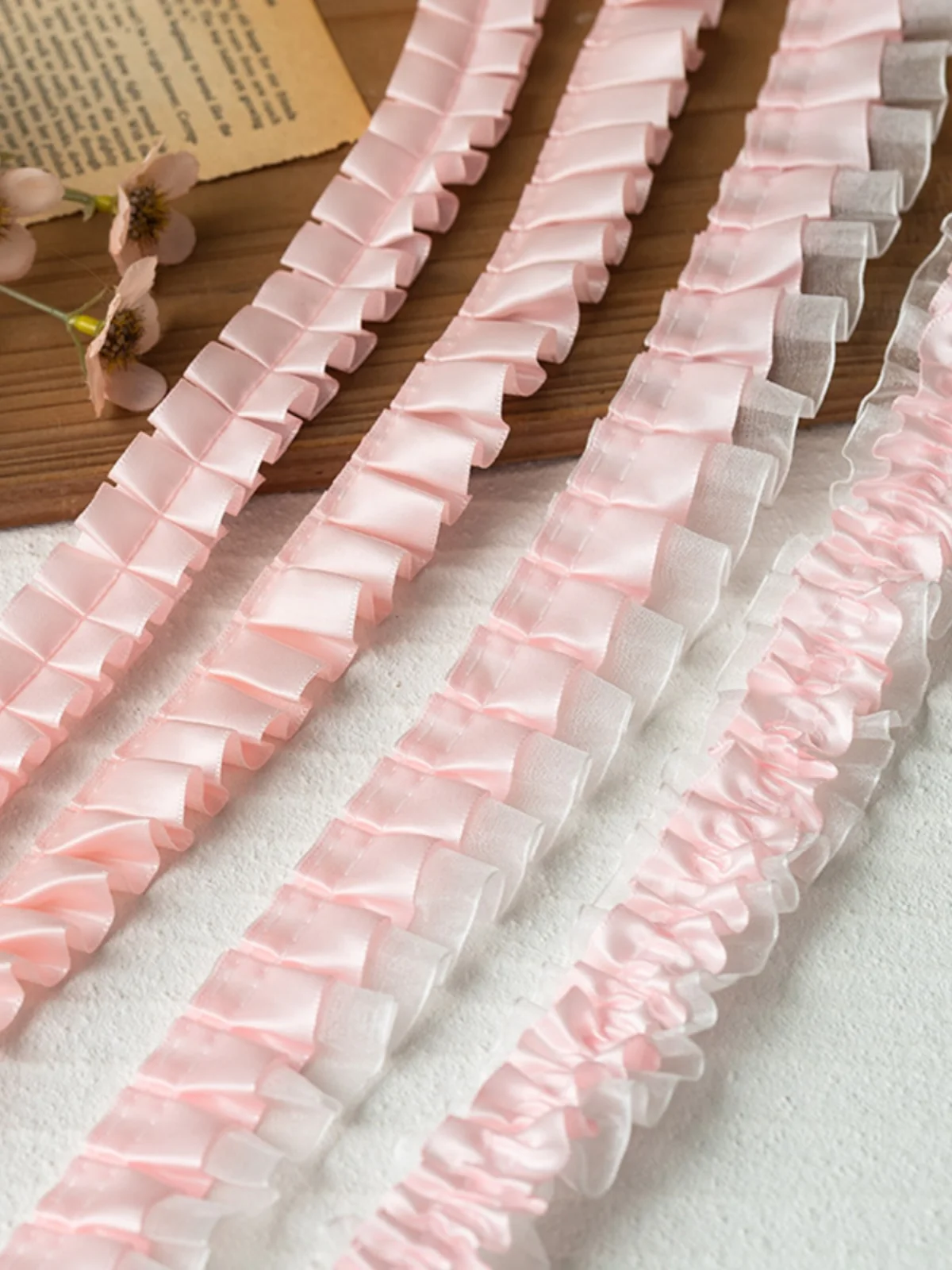 2meters Pink Lace Ribbons Trim For Party Dress Decor Fabric DIY Apparel Sewing Supplies Clothing Collar Cuff Needlework Crafts