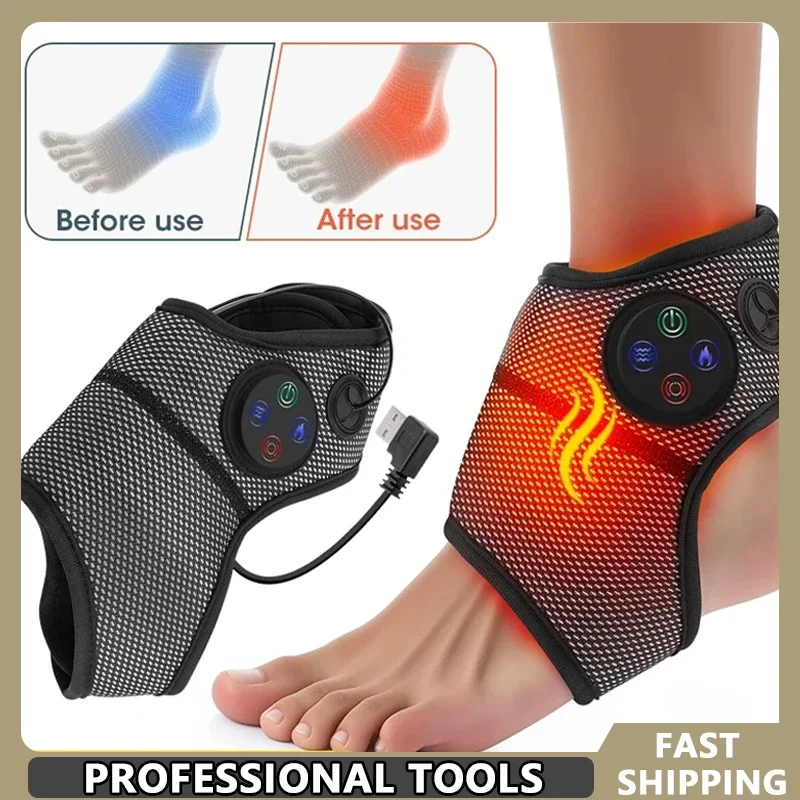 

Электрический массажер для лодыжки ног, вибрация, горячий компресс, умный воздушный давление, многофункциональный бандаж, поддержка релаксации