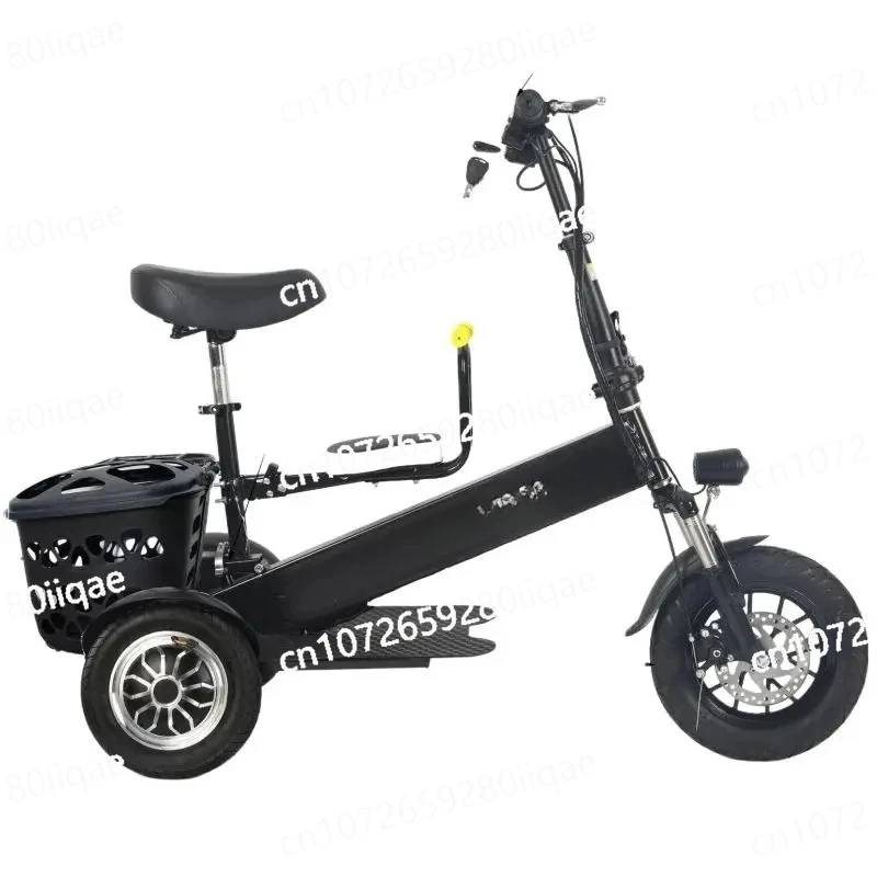 

Basket for Adults Electric Scooter Senior Triple Shock Absorption 500W Trike 2 Seats Lightweight Mobility Scooter Foldable with