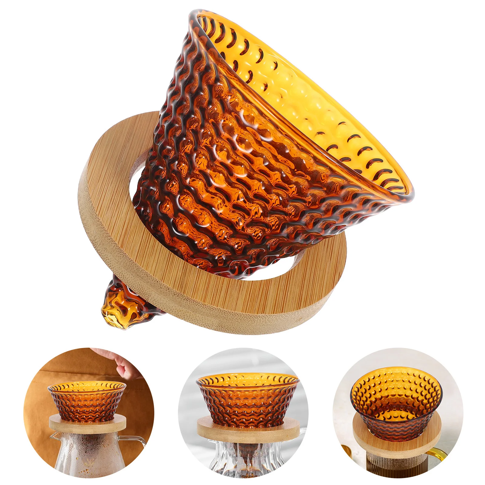 

1 комплект, термостойкая стеклянная капельница для кофе, воронка, многоразовая чашка с фильтром, портативная кофемашина для эспрессо, инструмент для заваривания, домашнее кафе