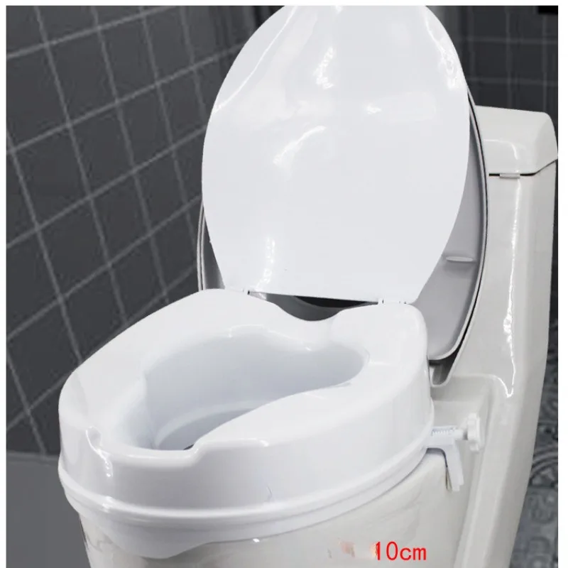 Toilet Seat Lift Safety Height Elevated for Elder Pregnant Women Disabled Seat with Cover Bathroom Toilet Booster Pad