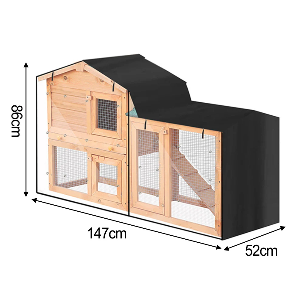 

Adjustable Pet Dust Cover Dust Cover Guinea Pig Hutch Cover Accommodates Various Door Combinations Clear Front Folding