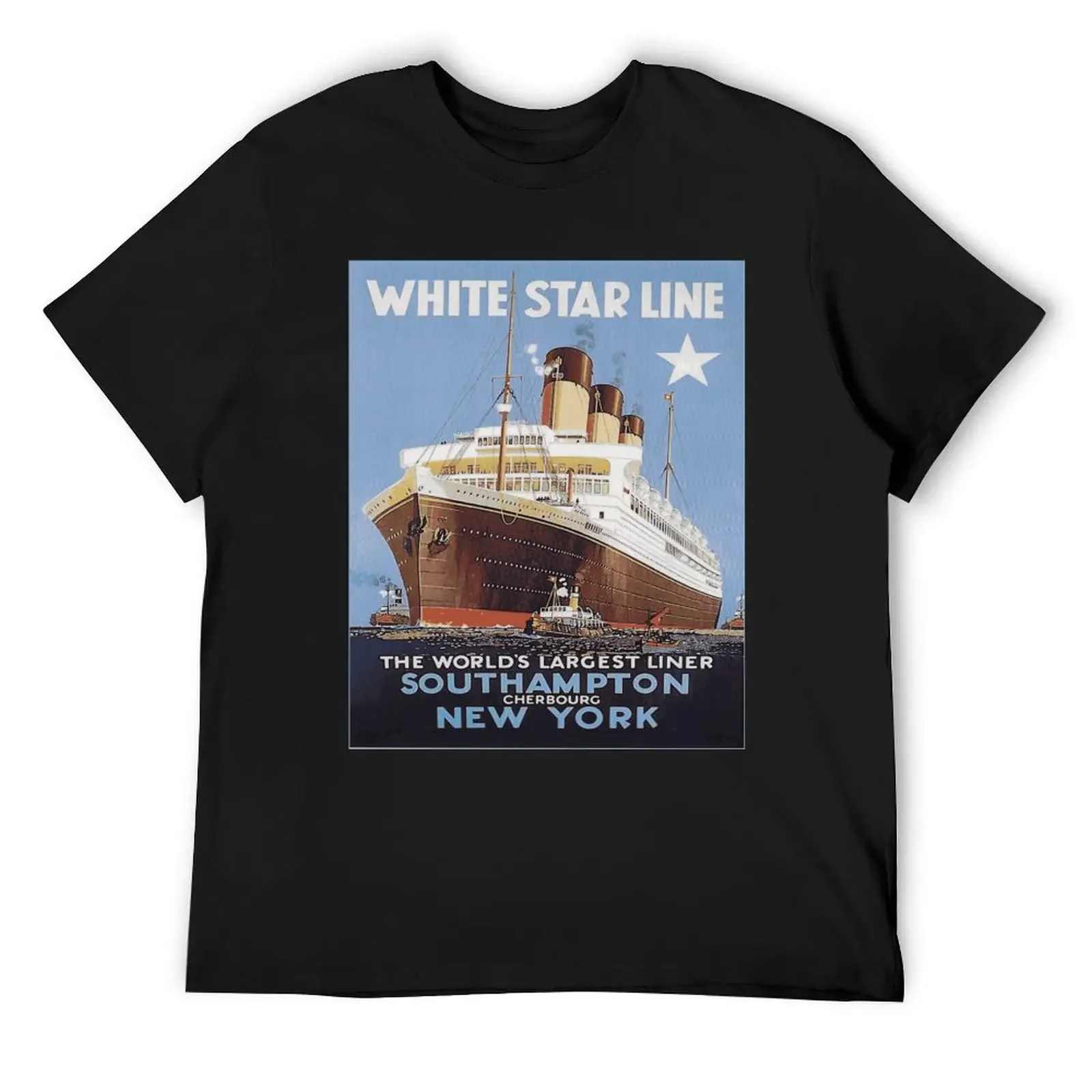 Steamer Ship Vintage Ocean Liner Retro Sailing T-Shirt boys animal print vintage clothes oversized t shirt men