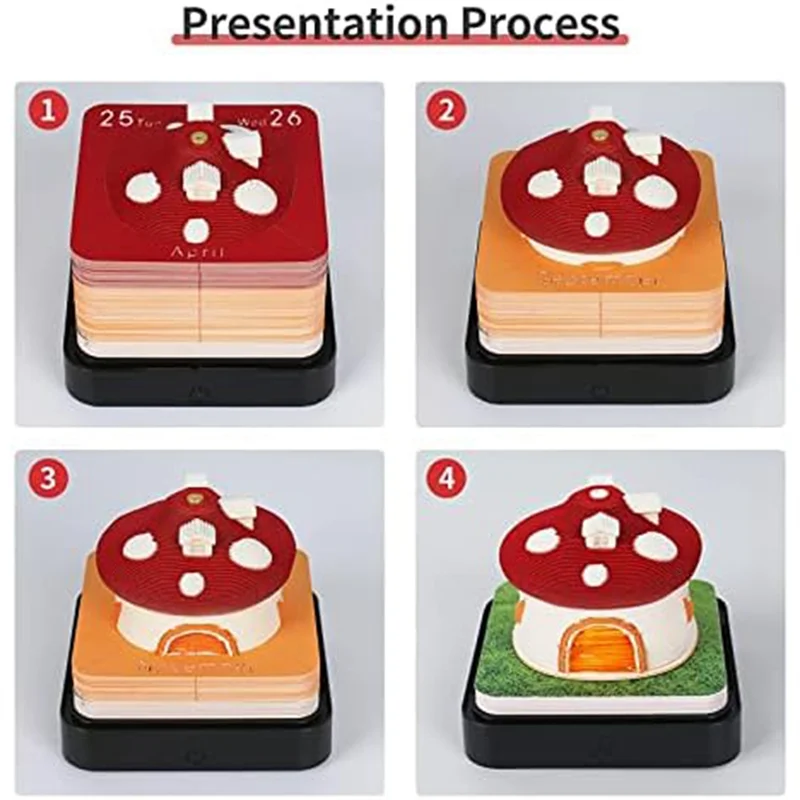 Precision 1 PCS 3D Kalender 2024, Afscheurbare Notitie 3D Kladblok Bureau Decoratie PVC Papier Carving Art