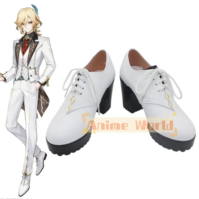 

Genshin Impact Kaveh Белый костюм Обувь для косплея Хэллоуин Карнавальные сапоги на заказ