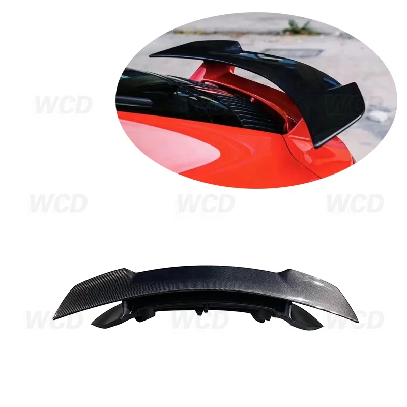 

ForPorsche 911 992 Half Carbon Fiber FRP Rear Spoiler 992 SD Style Body Kit Rear Trunk Wing Tail Trunk Spoiler 2020