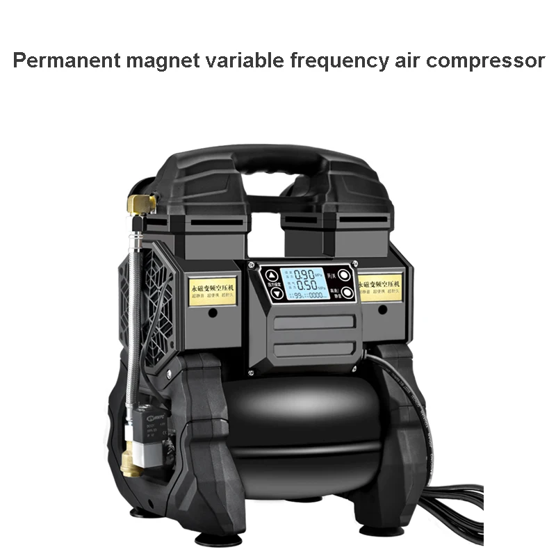 1200W Air Pump Variable Frequency Inverter Air Compressor Portable Oil-Free Mute Woodworking Spray Painting High-Pressure 220V