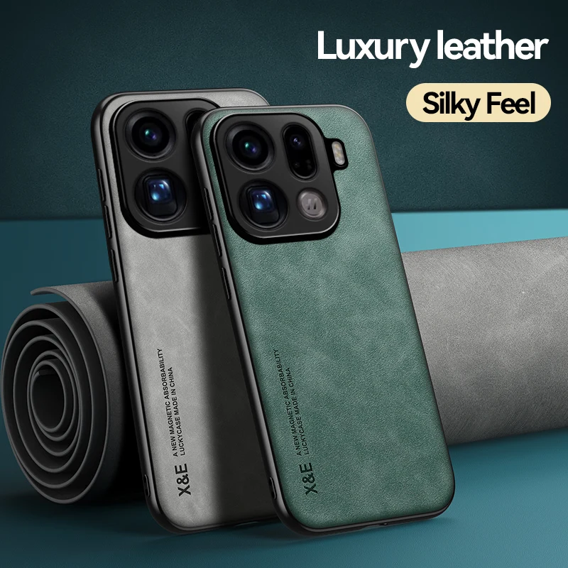 For OPPO Find X9 Pro X9 X8 X6 X5 Pro X8S X8Ultra Case Magnetic PU Leather +Soft TPU Ultra-thin Camera Protection Phone Cover view 3