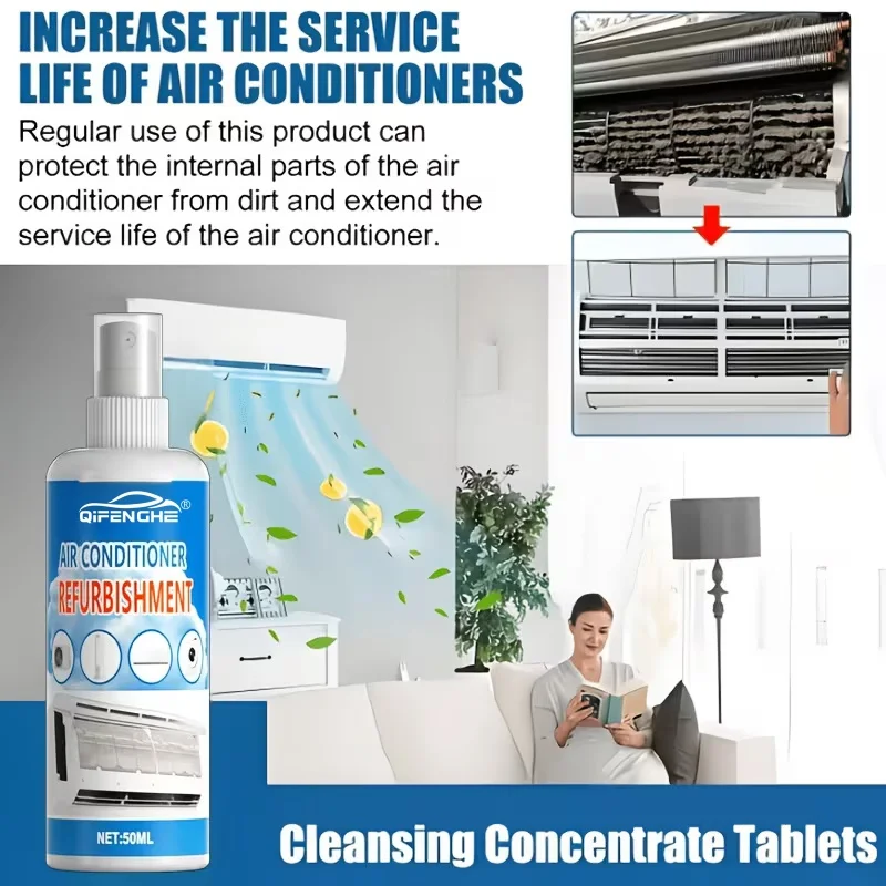 100ml Air Conditioner Refurbishment Spray by QIFENGHE - Deep Clean & Deodorize