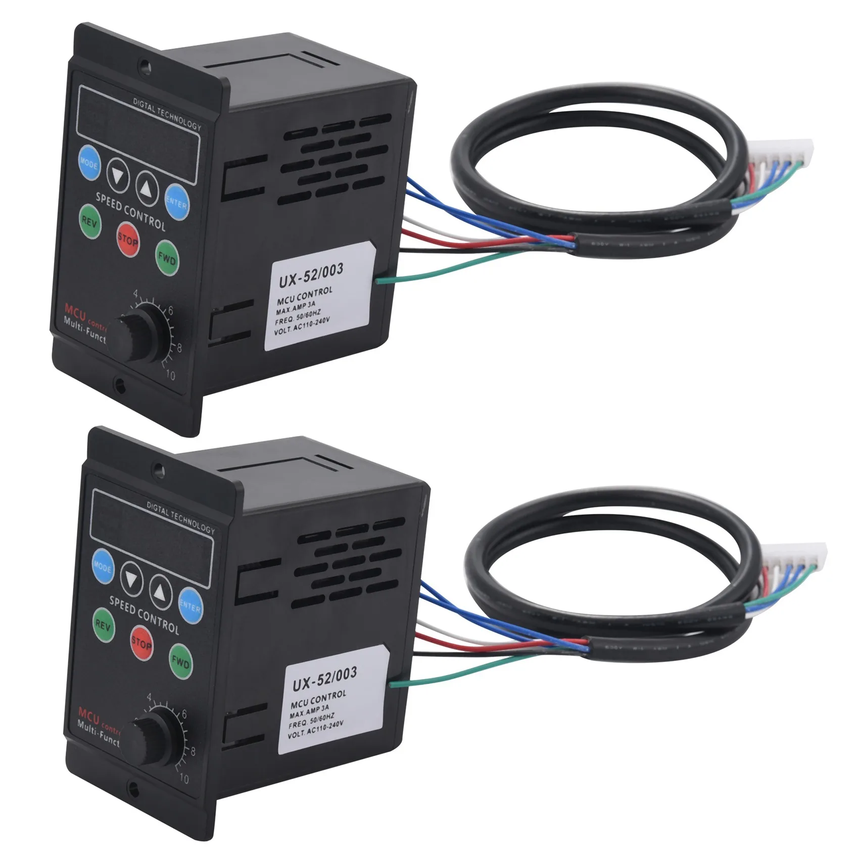 LICE-2X Ux-52 Digital Display Motor Speed Controller Motor Governor Soft Start Tools 220V Ac 6W-400W