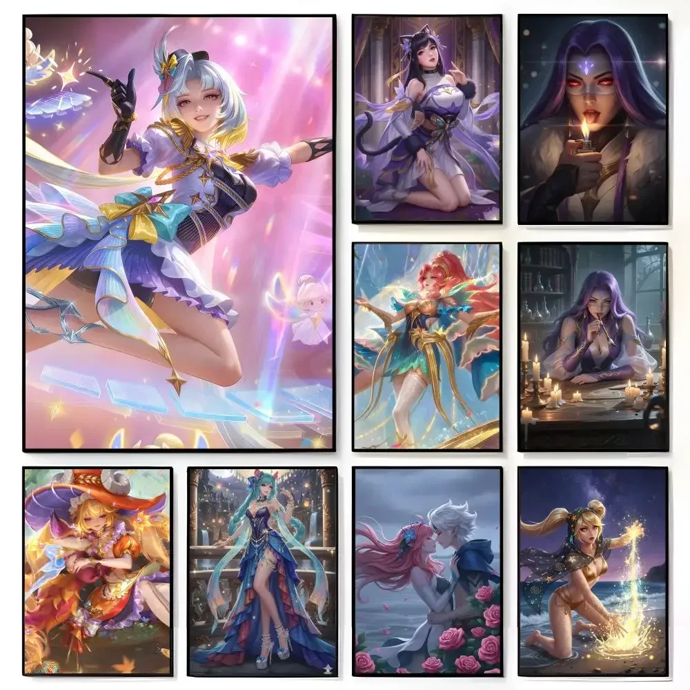 Pôster Mobile Legends Bang Bang, mural de filme americano, decoração de parede para quarto infantil