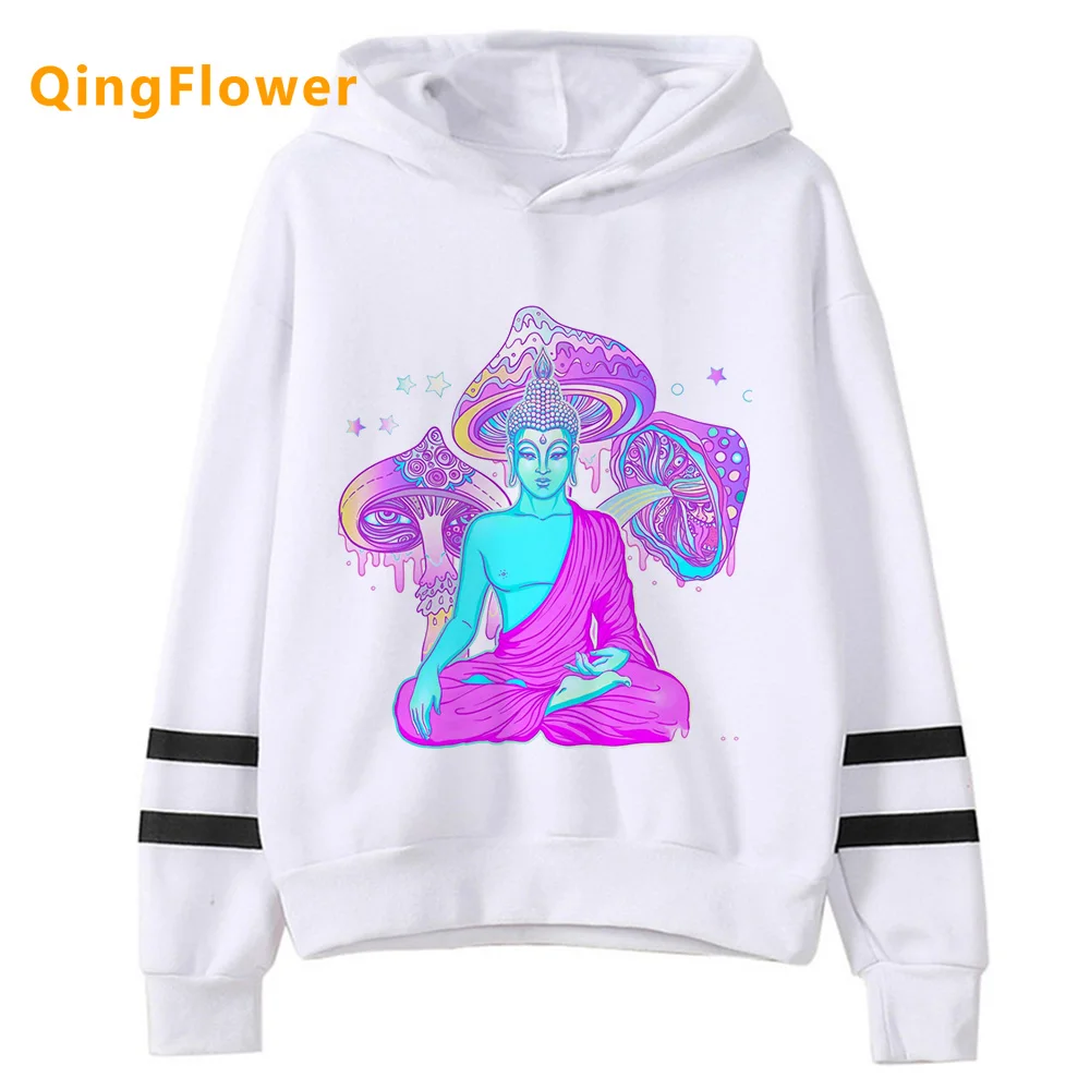 Sudaderas con capucha de Budismo para mujer, suéter de estilo coreano de anime de los años 90, camisa con capucha, suéter de estilo coreano para mujer