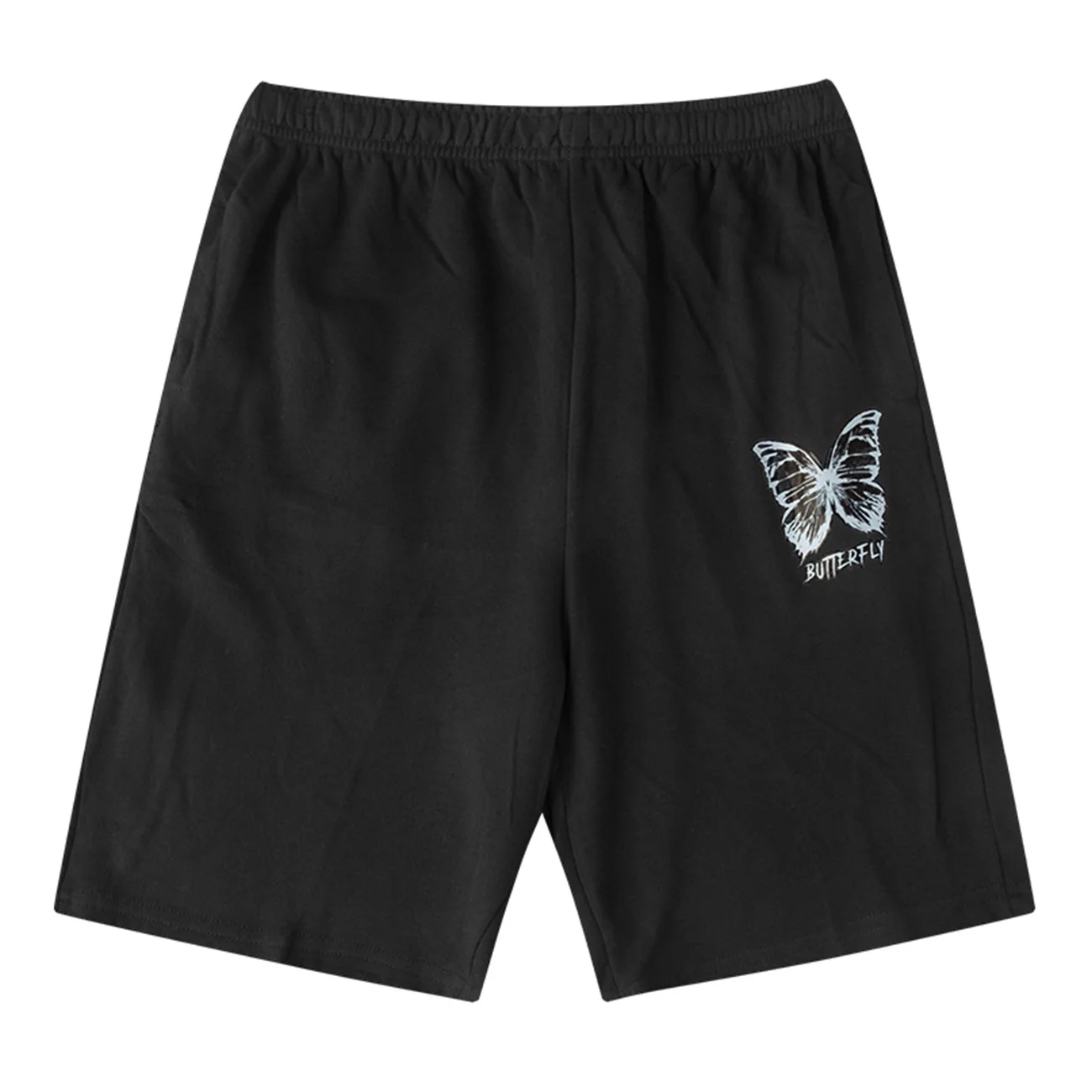 Hop Hip Cargo Shorts Streetwear Joggers Pockets Baggy Pant 2022 Summer Casual Short Lattice Doodle Butterfly Shorts Oversized