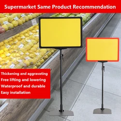 A4 A5 Food Sign Price Food Signs Advertising Label Rack Supermarket Vegetable Fruit Price Clamp Display Stand