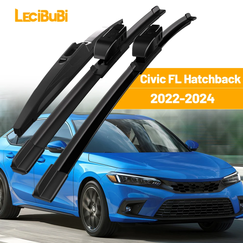 

Для Honda Civic FL Hatchback 2022-2024 1 комплект передних и задних щеток стеклоочистителей стеклоочистителей 2023 аксессуары