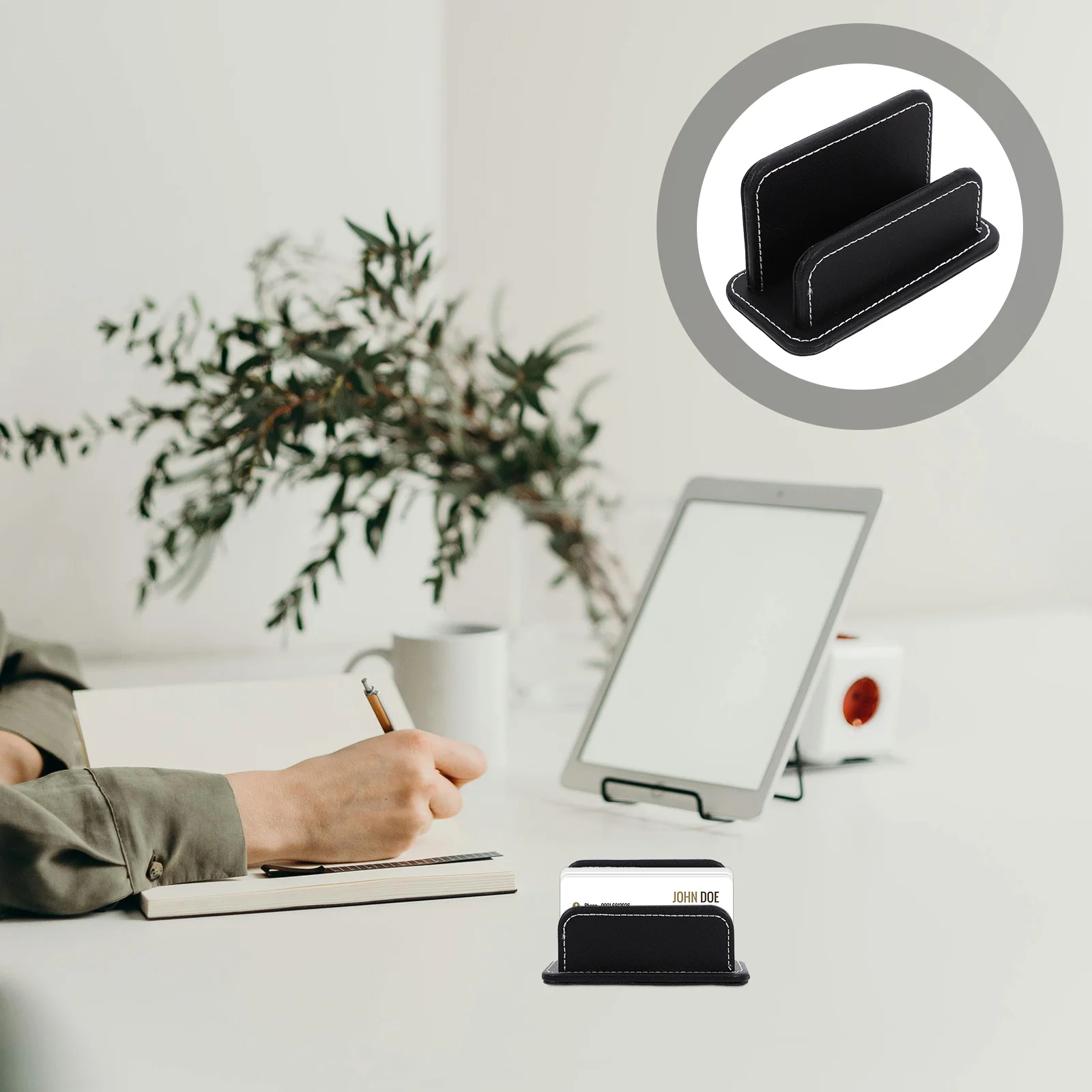 

Business Case Holder Premium PU Compact Name Card Organizer Portable Elegant Style Convenient Carry for Professional Use