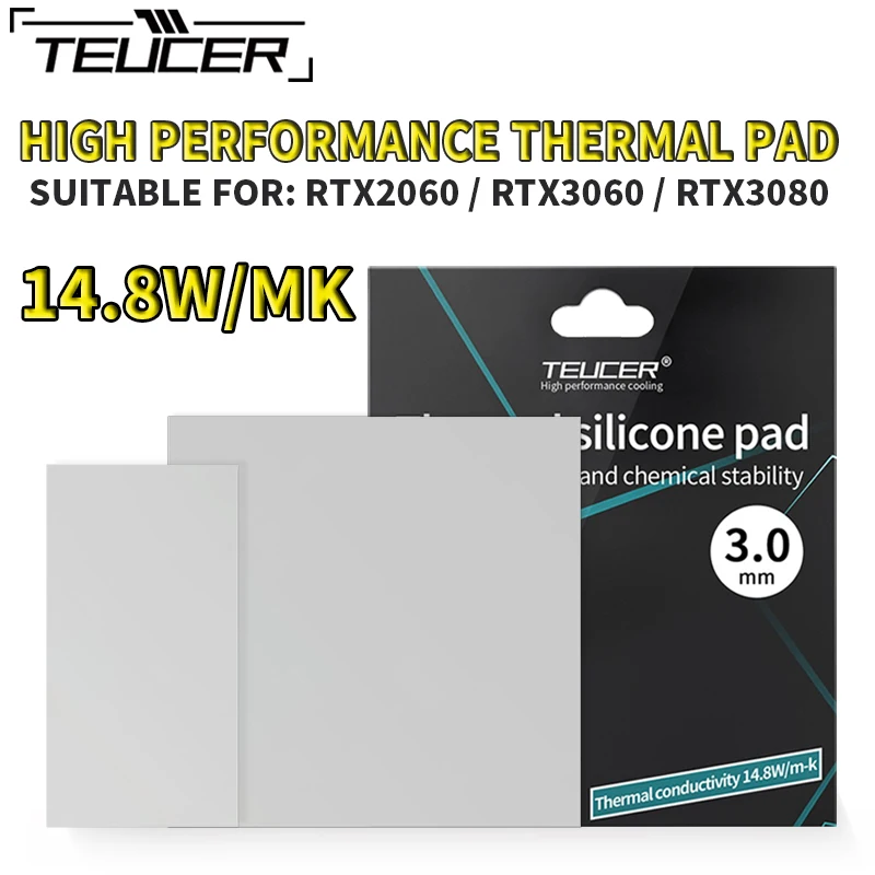 TEUCER 14.8W/MK TP400 Soft Heat Dissipation Silicone Pad CPU/GPU Graphics Card Motherboard Silicone Grease Pad Thermal Pad