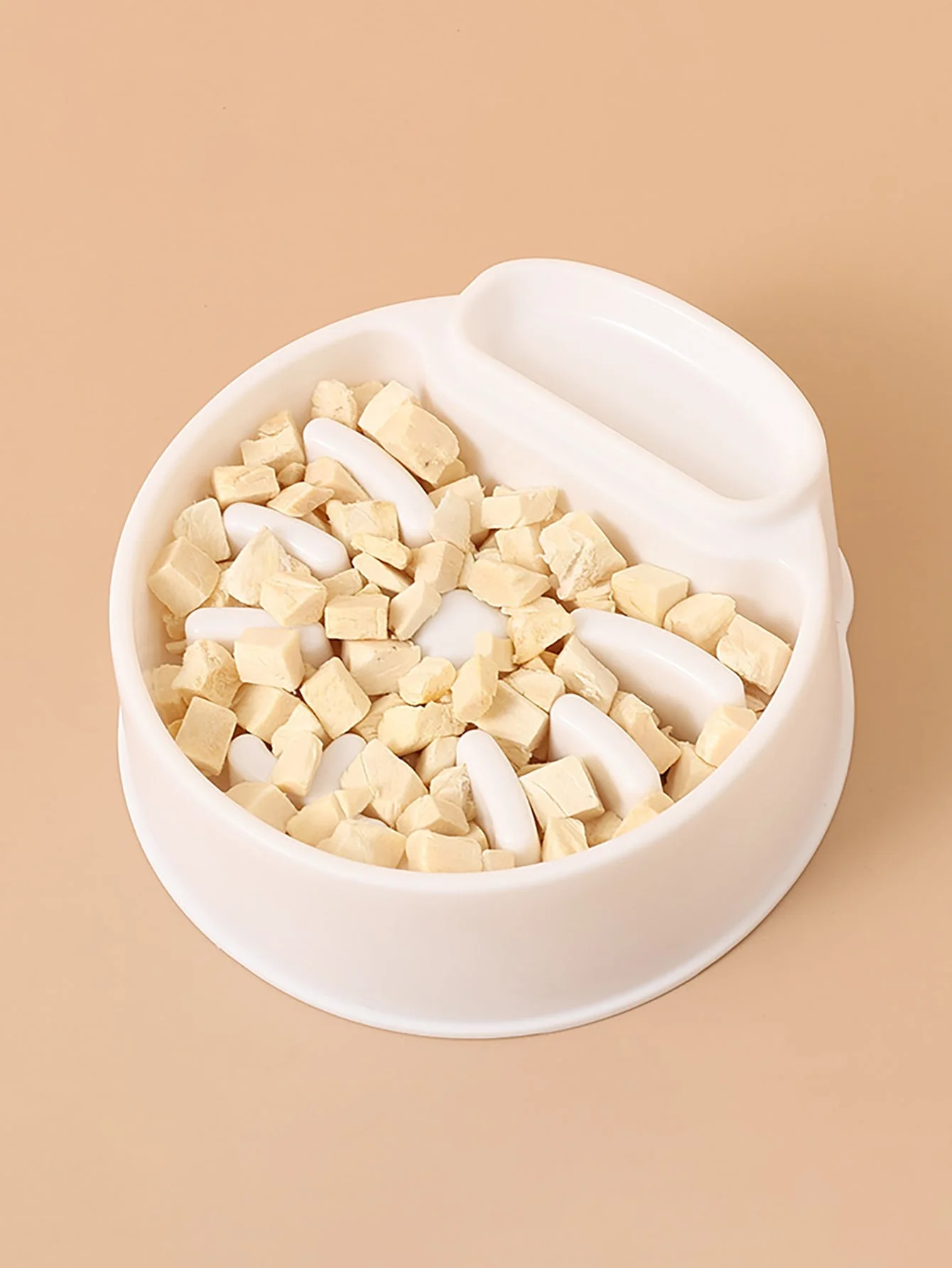 1pc-Pet slow feeding bowl, suitable for dogs and cats, anti slip slow feeding dog bowl, durable food bowl for indoor dogs
