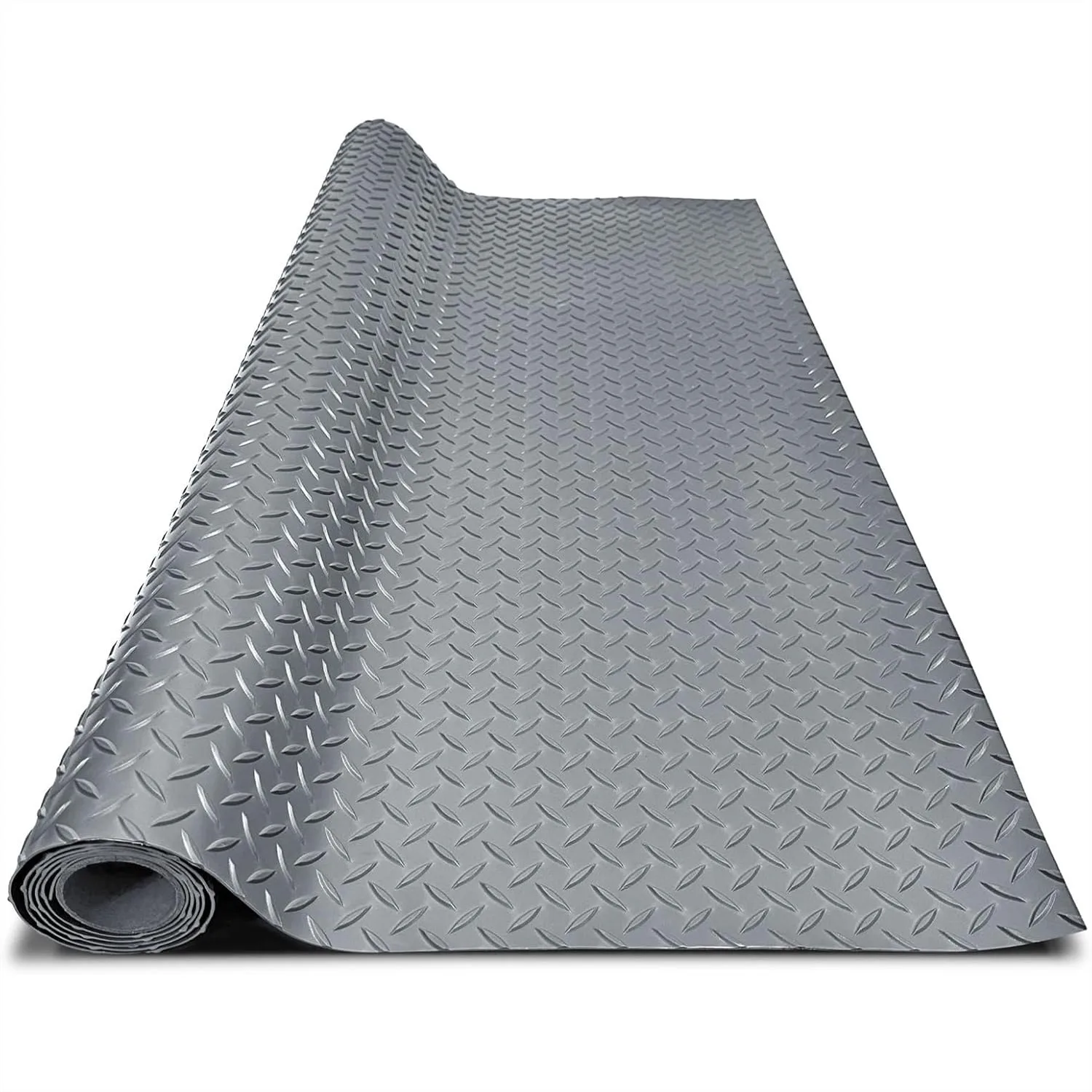 

4x8FT Garage Floor Mat, 2.8mm Thickened PVC Diamond Plate Roll, Non-Slip Heavy Duty Protector for Car, Golf Cart, Motorcycle -