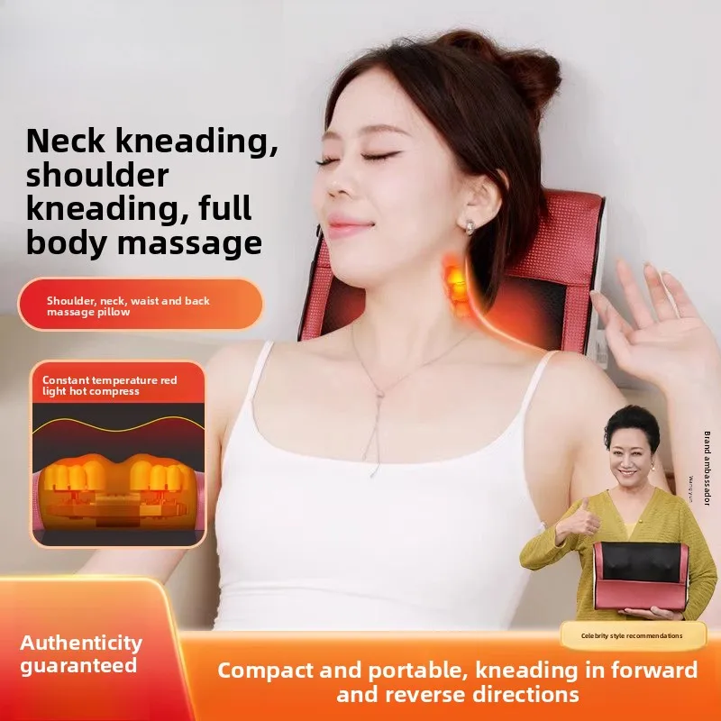 

Gift shoulder and neck massage pillow cervical massage pillow soothing neck heating massager multifunctional neck waist and legs