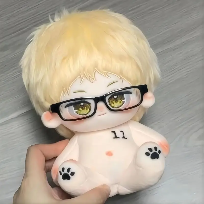 Jogo de anime de pelúcia de 20 cm Haikyuu!! Tsukishima Kei Boneca de pelúcia de desenho animado brinquedo COS vestir-se crianças adultos presentes colecionáveis de algodão