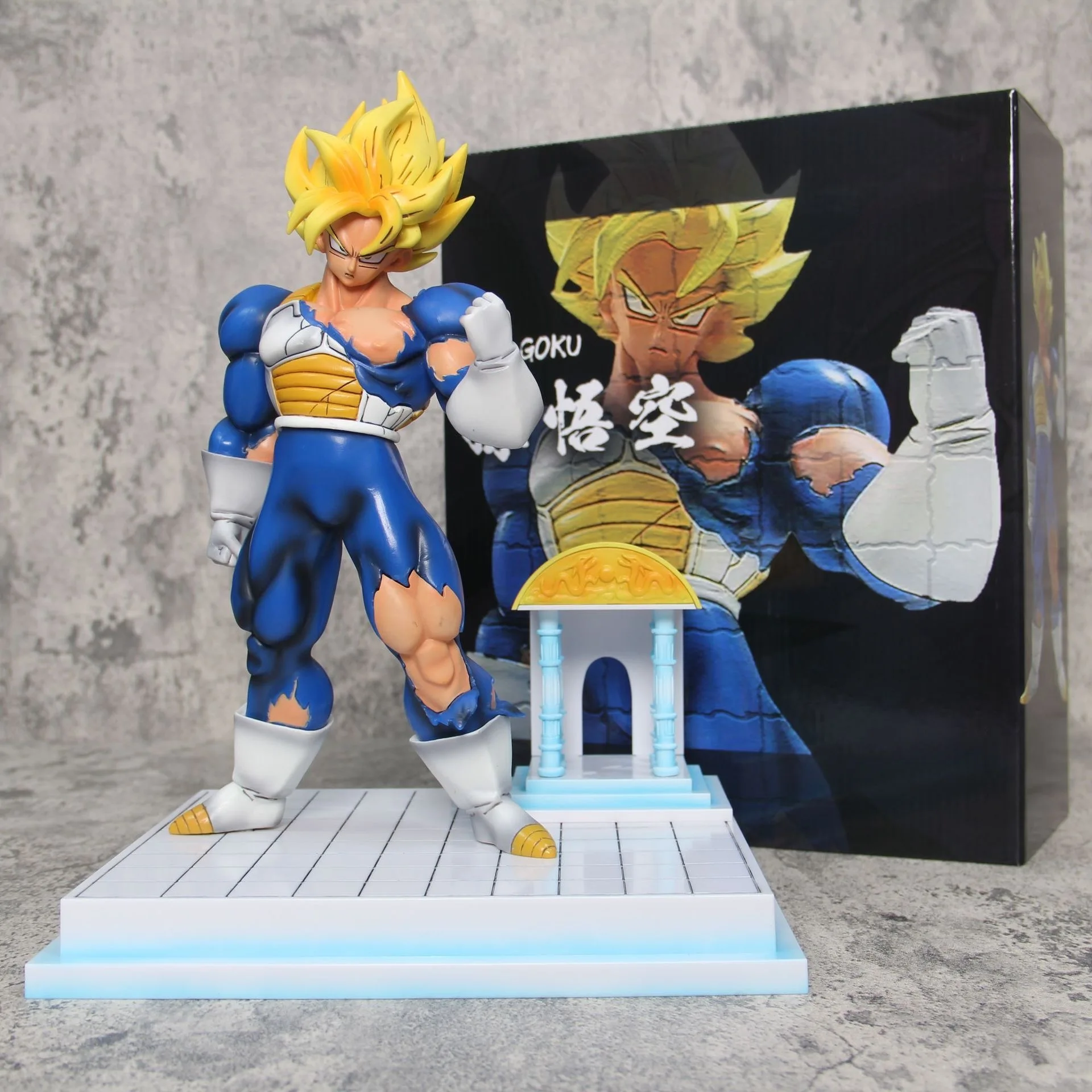 

33cm Dragon Ball Z Goku Super Saiyan Figure - Hyperbolic Time Chamber Room Of Spirit And Time Anime Statue Model Toy Boys Gifts