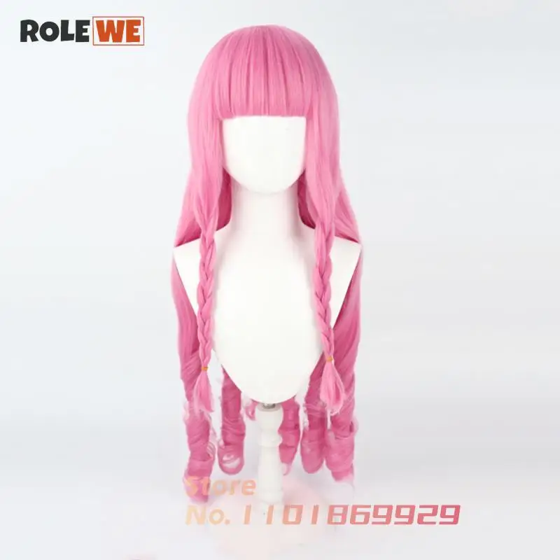 Perona Cosplay Wig 80cm Long Pink Curl Hair Anime Perona Wigs Heat Resistant Synthetic Hair Party Woman Wigs + Wig Cap