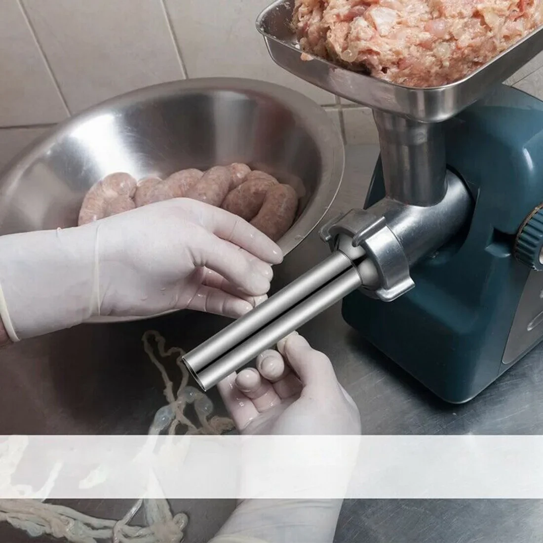 Manual Stuffer Stainless Machine Sausage 4pcs Steel Fill Filling Syringe 165mm/6.5inch Maker Meat Homemade