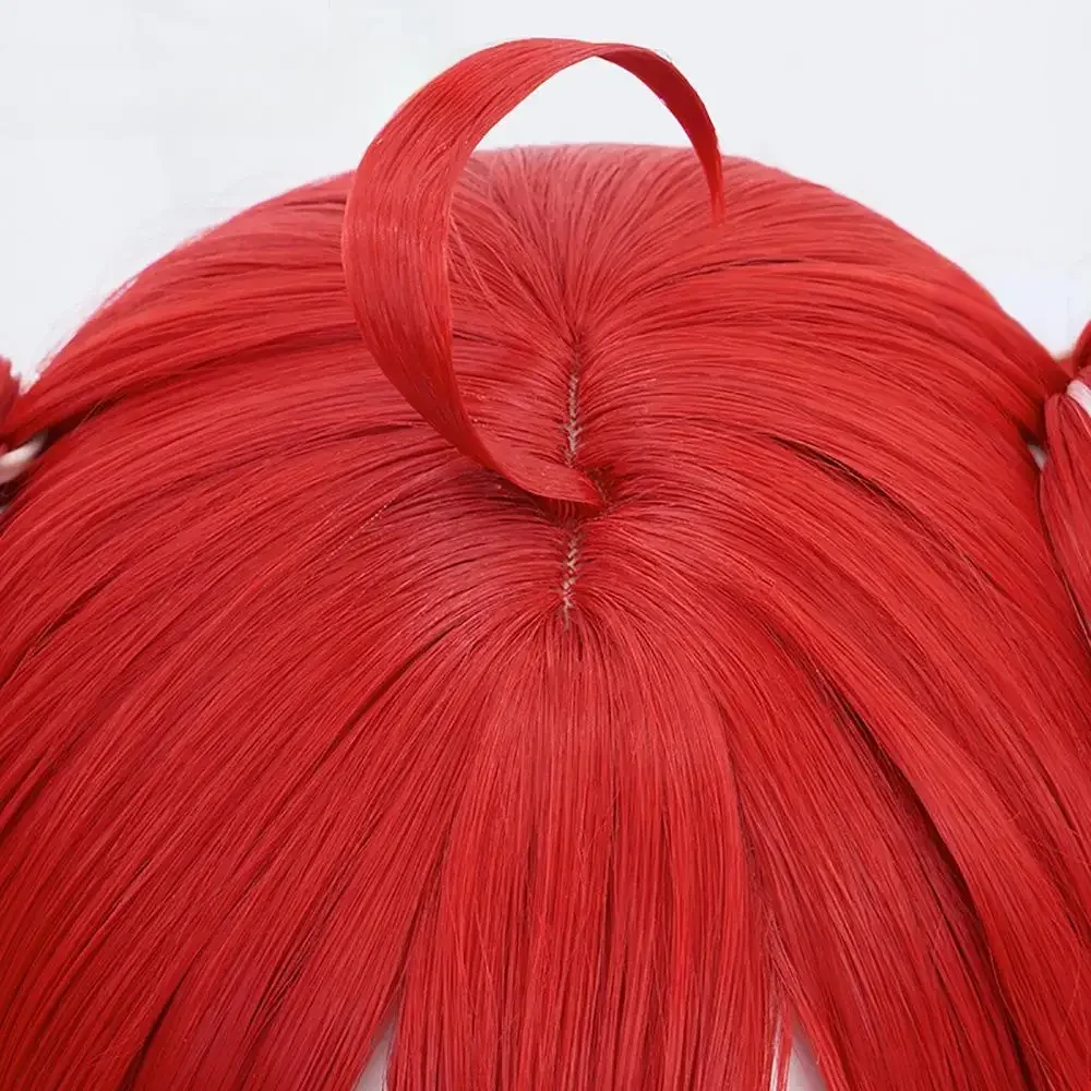 New Anime Kasane Teto Cosplay Wig Women Red Double Ponytail Hairstyle Heat Resistant Synthetic Wigs Cap Carnival Halloween Party