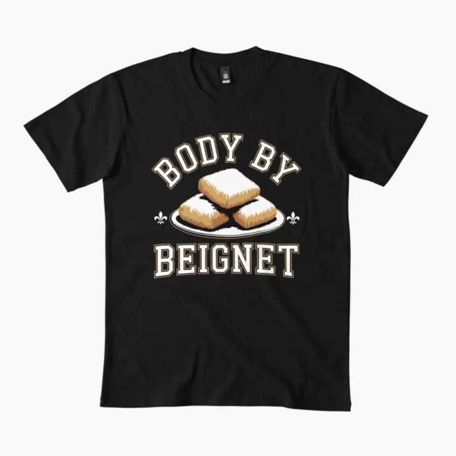

Body By Beignet T-shirt For Men Women 100% Cotton T Shirts Short Sleeve Tops 1201-4