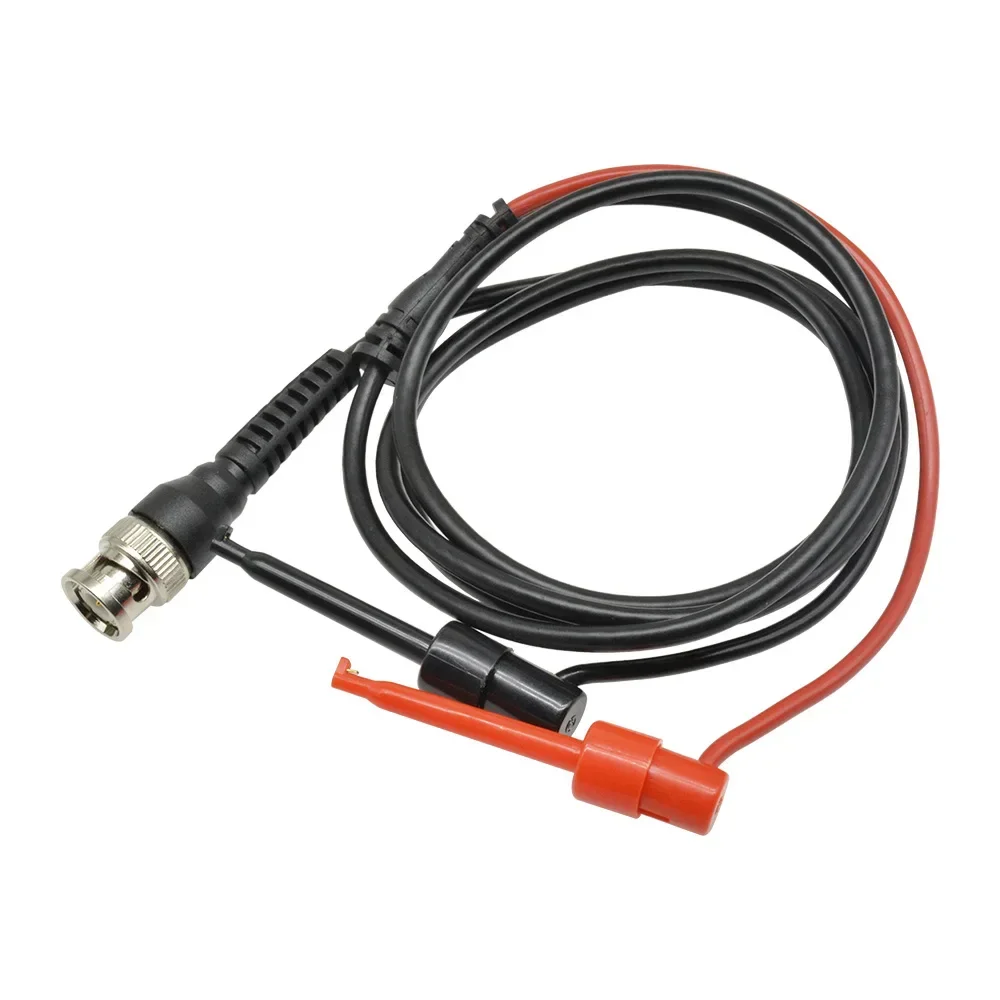 P1007 BNC Male Plug Q9 to Dual Hook Clip Oscilloscope Test Probe Cable Leads 120CM with Two Mini Probes Ended 500V 5A Test Hook