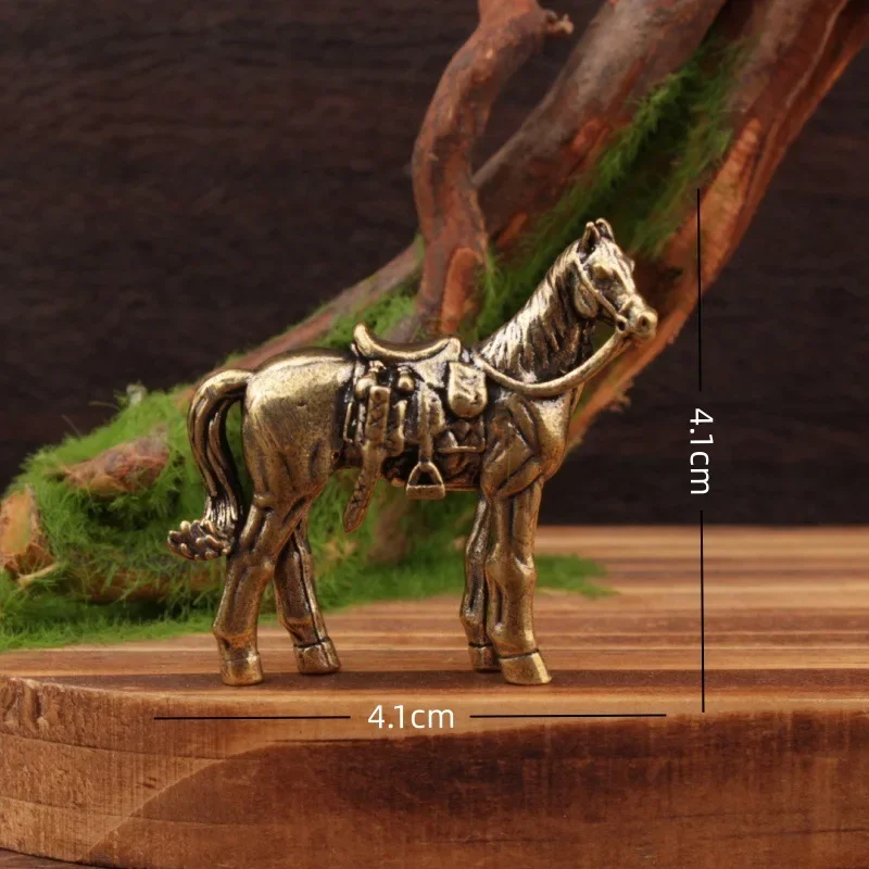Horse Figure Home Decor Ornament, Zodiac Sign, Horse Brass Statue Ornament Get Rich Immediately, Handicraft, Brass Ornament - view 2